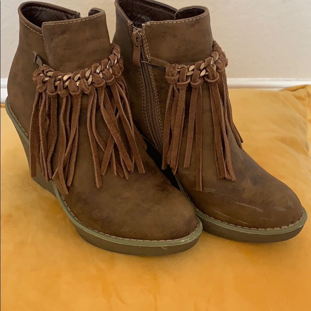 Boho Wedge Booties